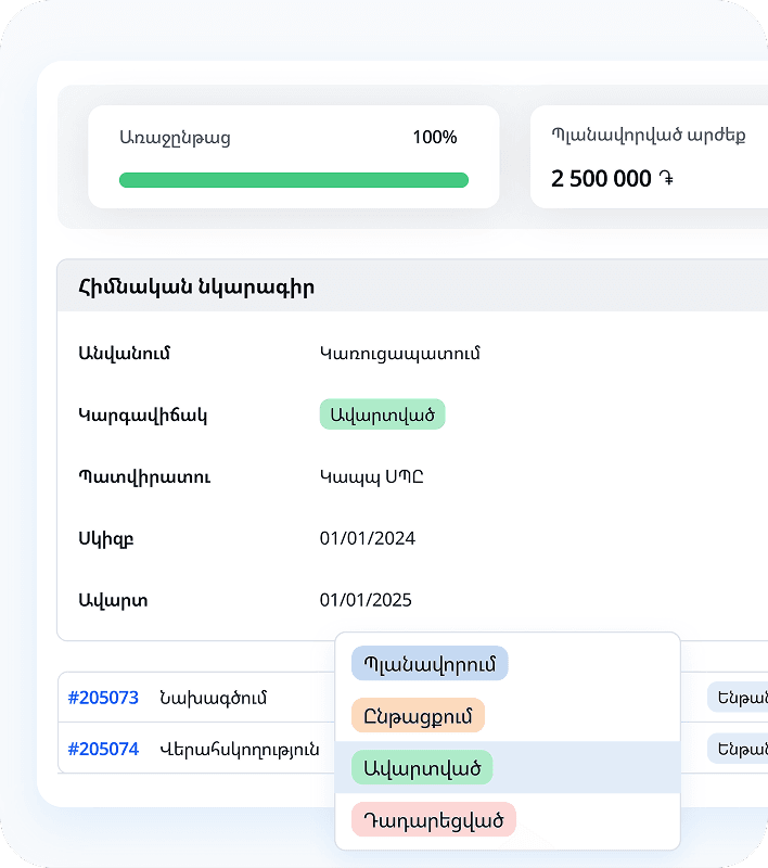 Նախագծերի կառավարում